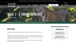 Screenshot of Zoo Mathematics