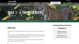 Screenshot of Zoo Mathematics