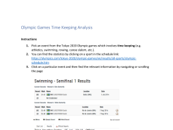 Preview of Olympic Games Timekeeping Analysis