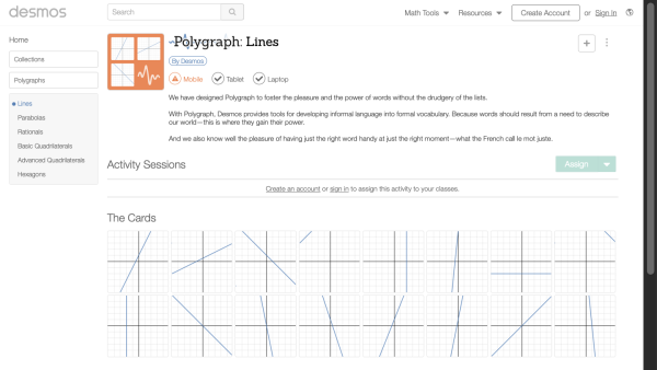 Screenshot of Polygraph: lines