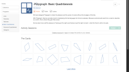 Screenshot of Polygraph: Basic Quadrilaterals