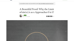Screenshot of A Beautiful Proof: Why the Limit of sin(x)/x as x Approaches 0 is 1?