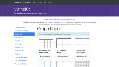 Screenshot of MathsKit