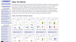 Screenshot of Base Ten Blocks Worksheets