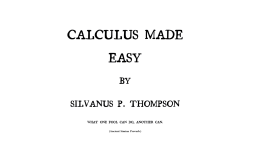 Screenshot of Calculus Made Easy