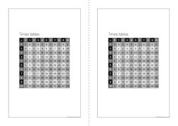 Preview of Times tables - student workbook