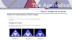 Screenshot of Pascal’s Triangle and its Secrets