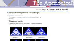Screenshot of Pascal’s Triangle and its Secrets