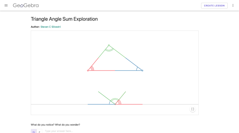 Triangle Angle Sum Exploration - MathsLinks