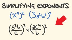 Screenshot of Simplifying Exponents using the Five Laws - Indices and Exponents