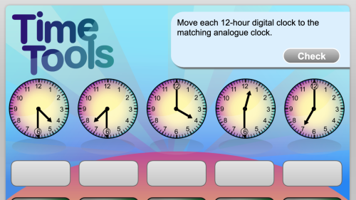 Screenshot of Time tools: 12-hour to the minute
