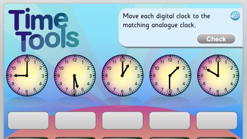Screenshot of Time tools: 12-hour to the half hour