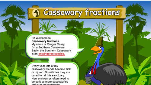 Screenshot of Cassowary fractions