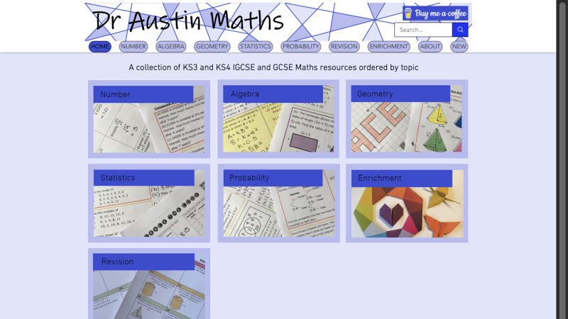 Screenshot of Dr Austin Maths