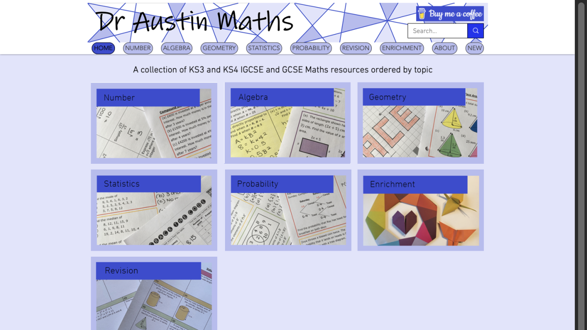 Screenshot of Dr Austin Maths