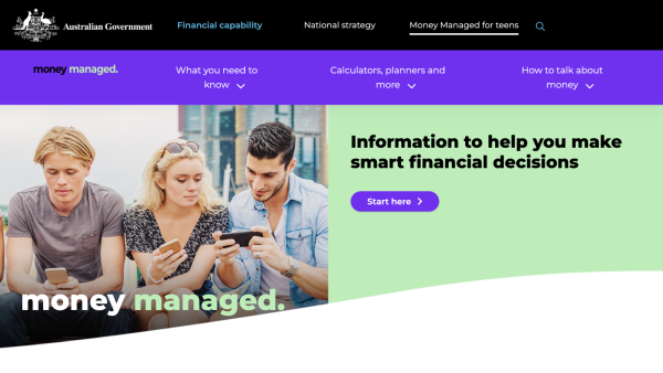 Screenshot of Money Managed for teens