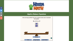 Screenshot of Algebra Balance Equations