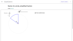 Screenshot of Sector of a circle