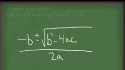 Screenshot of Quadratic Formula Song - pop goes the weasel