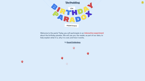 Screenshot of The Birthday Paradox Simulation