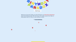 Screenshot of The Birthday Paradox Simulation
