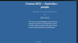 Screenshot of Census 2021 — Australia as 100 people