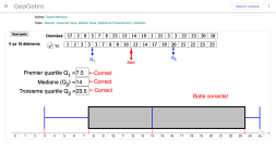 Screenshot of Box plot with an interactive applet