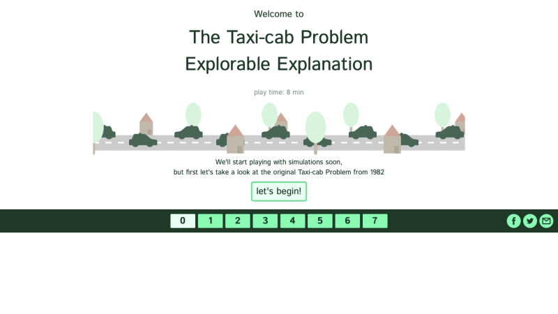 Screenshot of Taxi Cab Problem