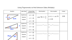 Preview of Scaffolded trigonometry worksheets