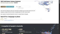 Screenshot of SBS Australian Census Explorer