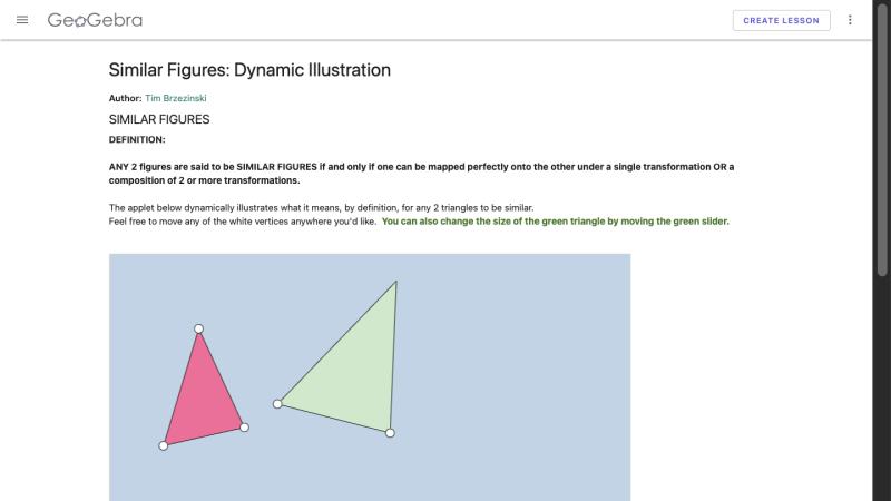 Screenshot of Similar Figures: Dynamic Illustration