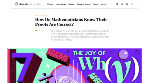 Screenshot of How Do Mathematicians Know Their Proofs Are Correct?