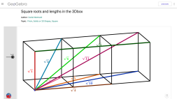 Screenshot of Square roots and lengths in the 3Dbox