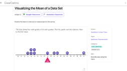 Screenshot of Visualizing the Mean of a Data Set