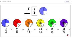 Screenshot of Equivalent fractions