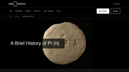 Screenshot of History of Pi