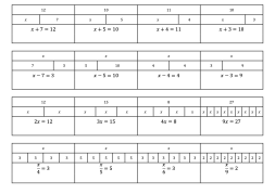 Preview of Solve One-Step Equations Using a Bar Model