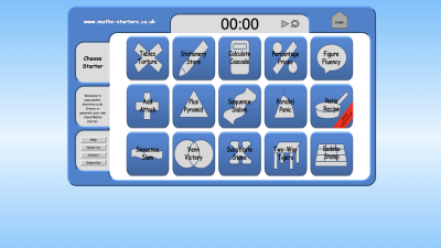 Screenshot of www.maths-starters.co.uk