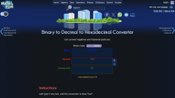 Screenshot of Binary Decimal Hexadecimal Converter