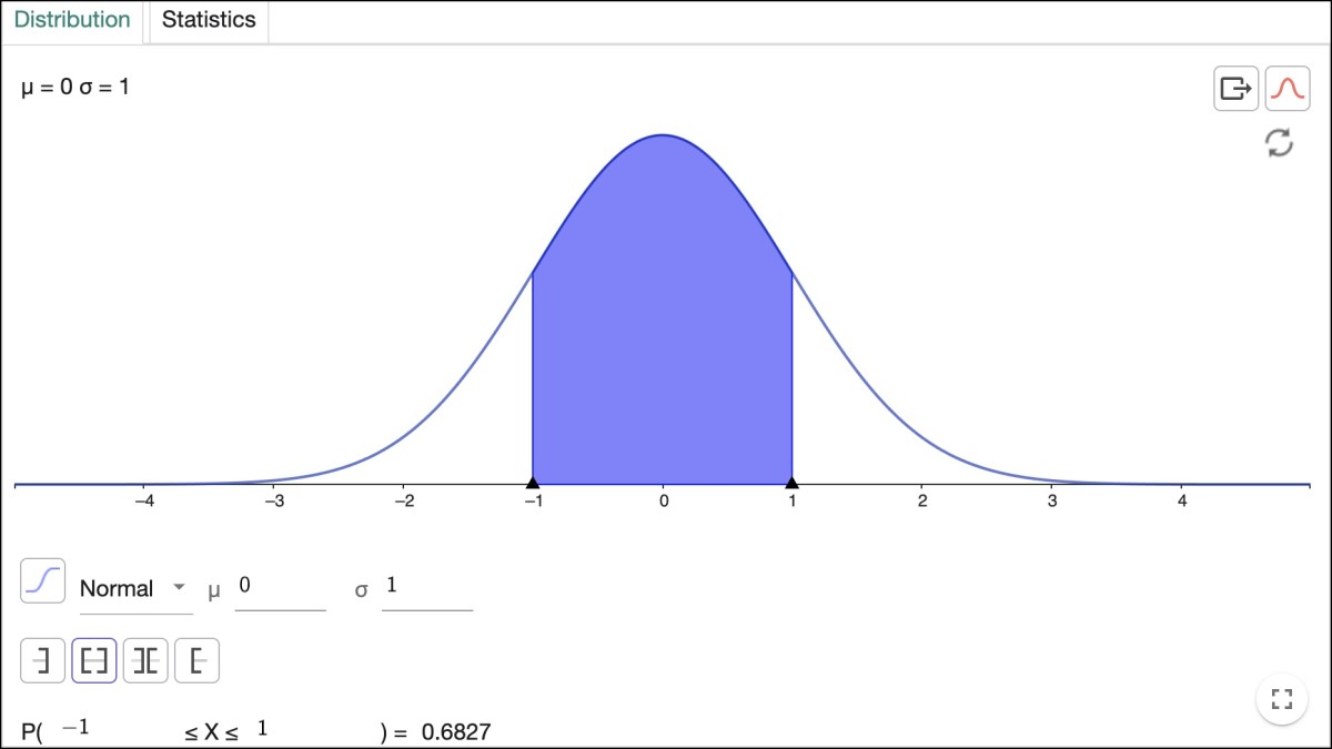 Screenshot of Normal Distribution