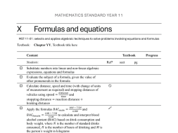 Preview of Mathematics Standard (2024) - Student Outlines