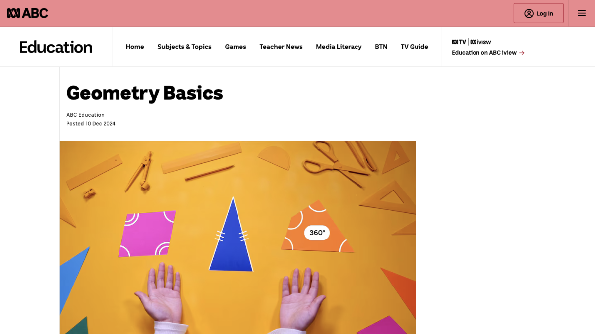 Screenshot of Get a fresh, colourful angle on the basics of geometry!