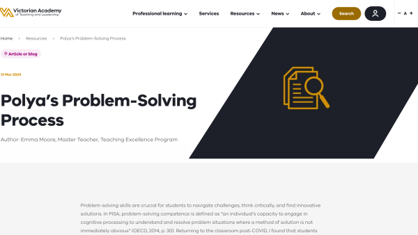 Screenshot of Polya’s Problem-Solving Process
