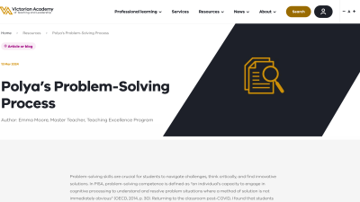 Screenshot of Polya’s Problem-Solving Process