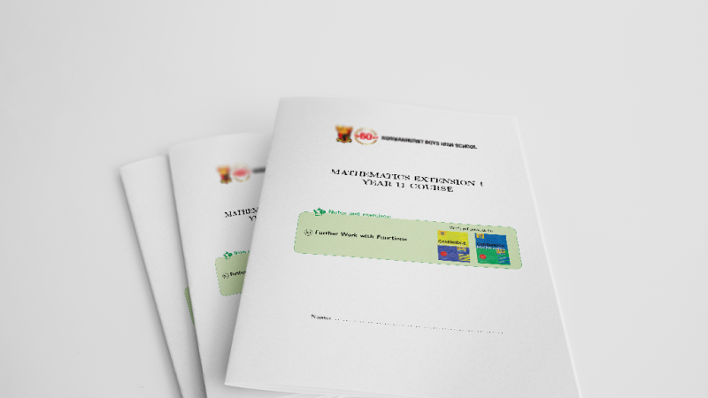 Preview of Mathematics Extension 1 (2024) booklets