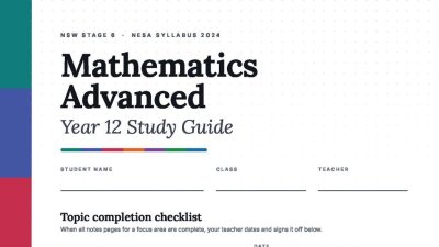 Preview of Stage 6 Study Guides - NSW HSC
