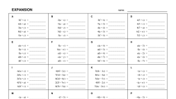 Preview of Expansion infinite worksheet